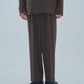 クラシックストレートスラックス[Dark Brown]