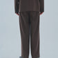 クラシックストレートスラックス[Dark Brown]