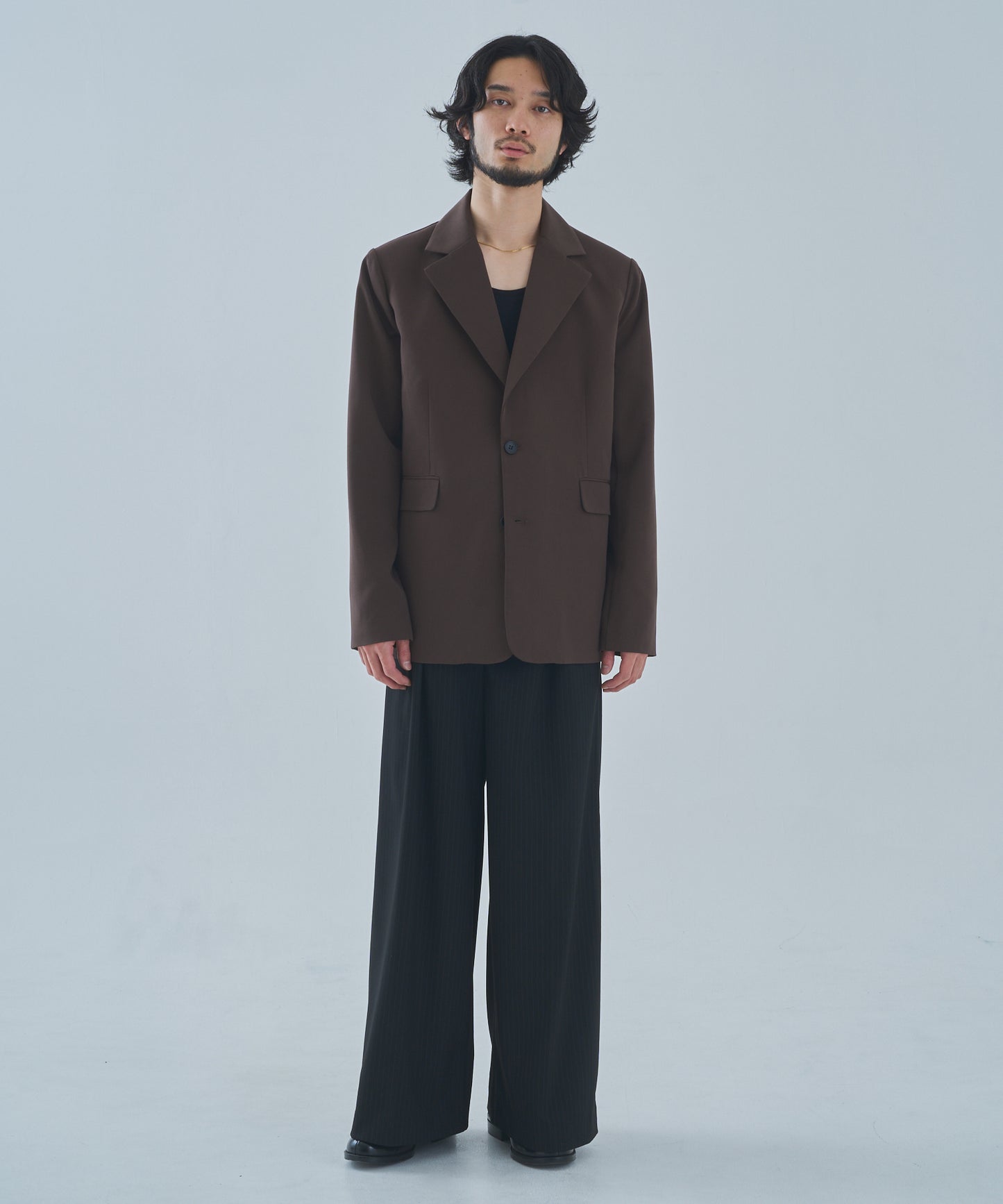 ウエスタンストライプバギースラックス[Black]