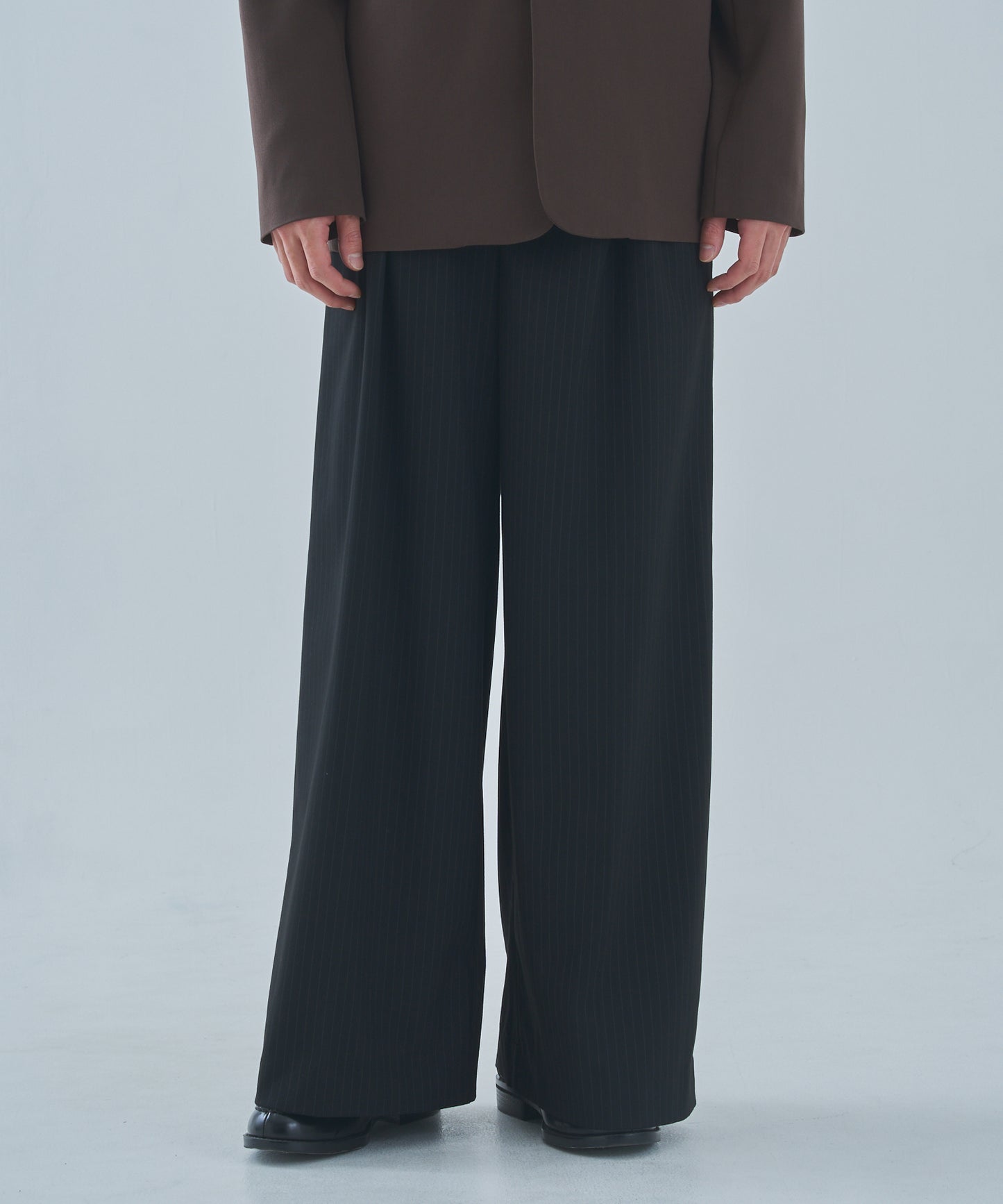 ウエスタンストライプバギースラックス[Black]