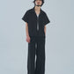 オープンカラーワークシャツ[Black]