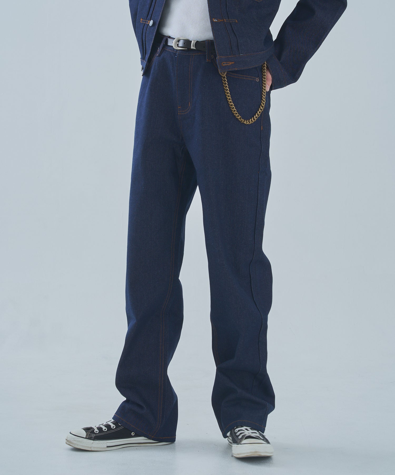 90s　DENIME ストレートデニム W30 シンチバック 濃紺 シンチバックジーンズ[Indigo] – Noen