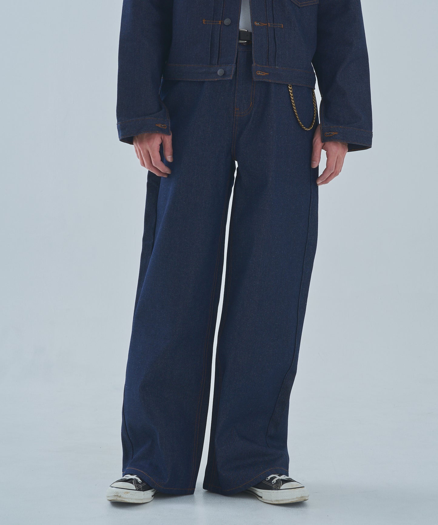 シンチバックバギージーンズ[Indigo]