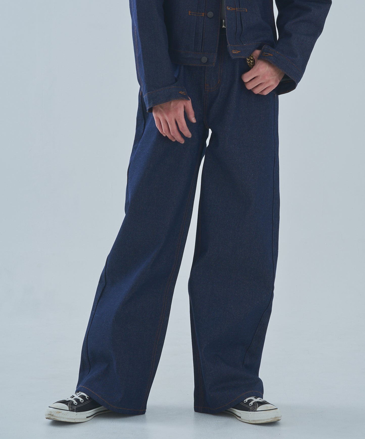 シンチバックバギージーンズ[Indigo]