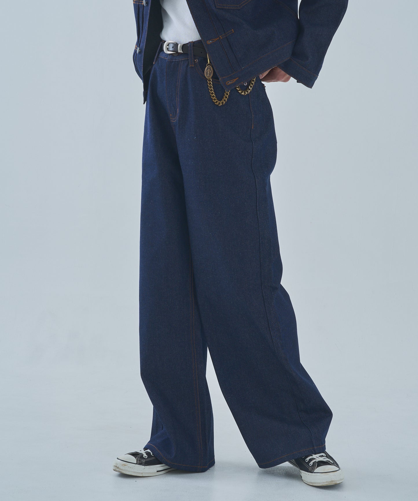 シンチバックバギージーンズ[Indigo]