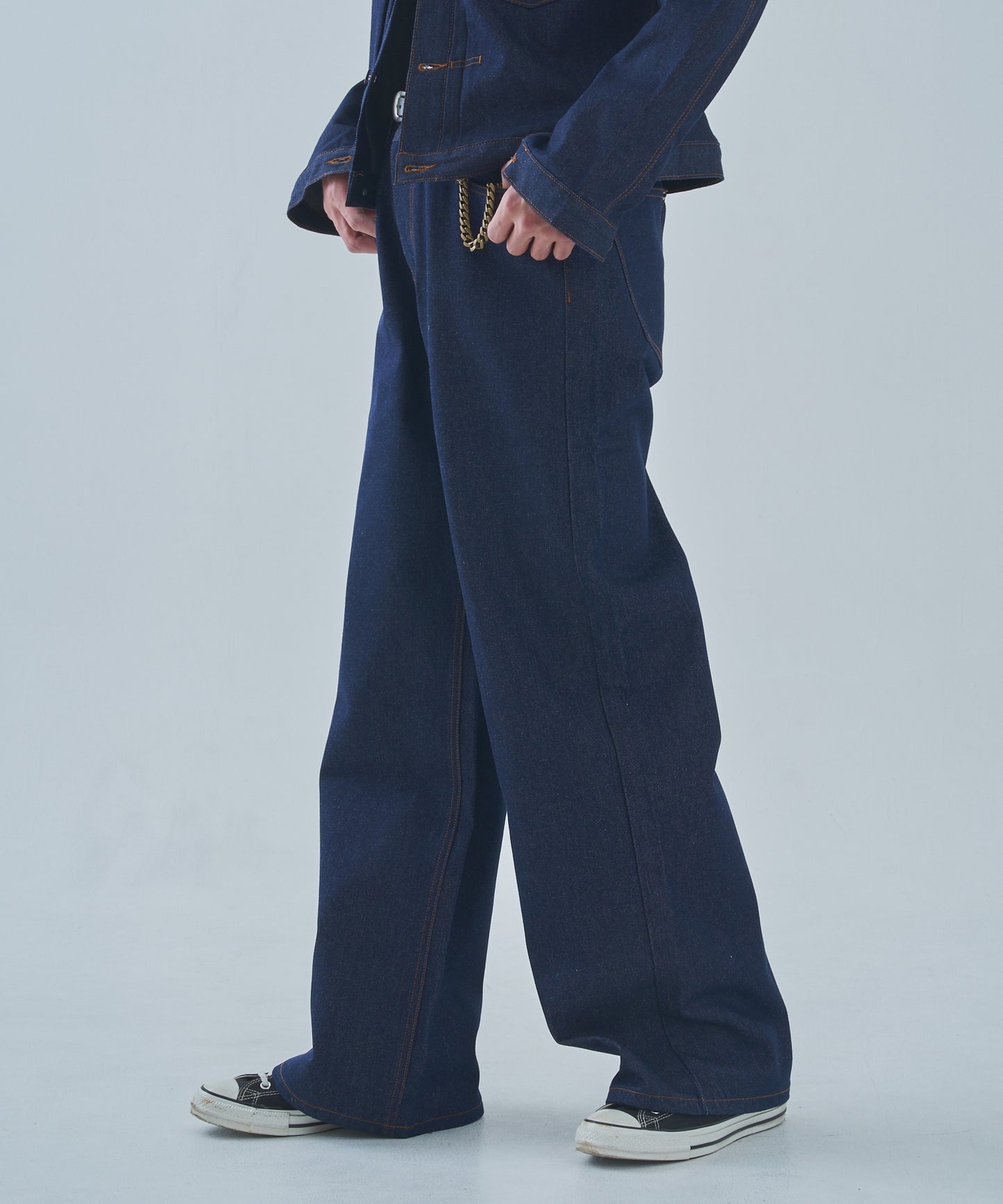 シンチバックバギージーンズ[Indigo]