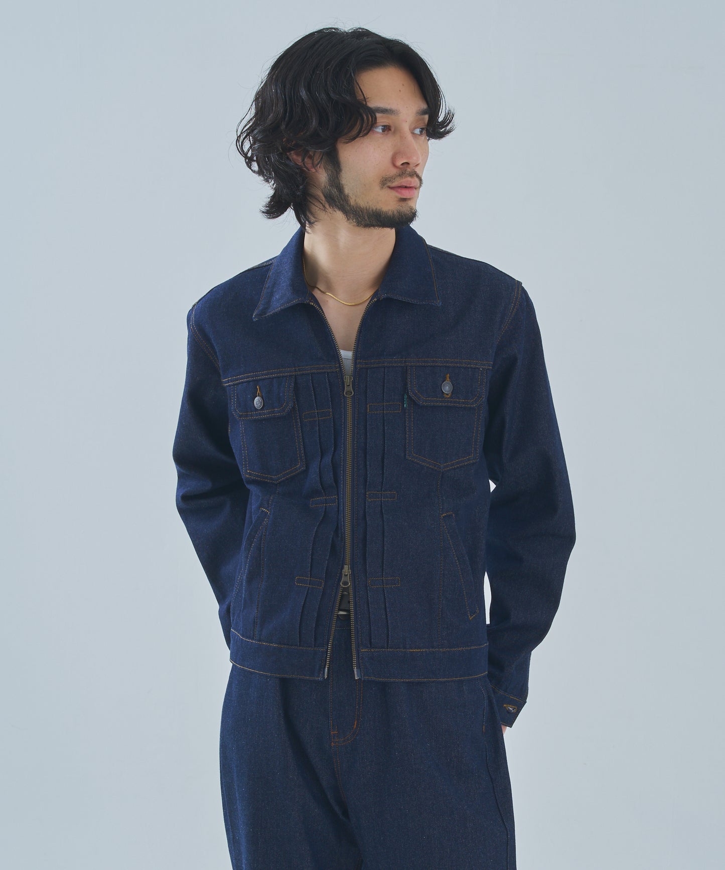 ダブルジップデニムジャケット2nd.[Indigo]
