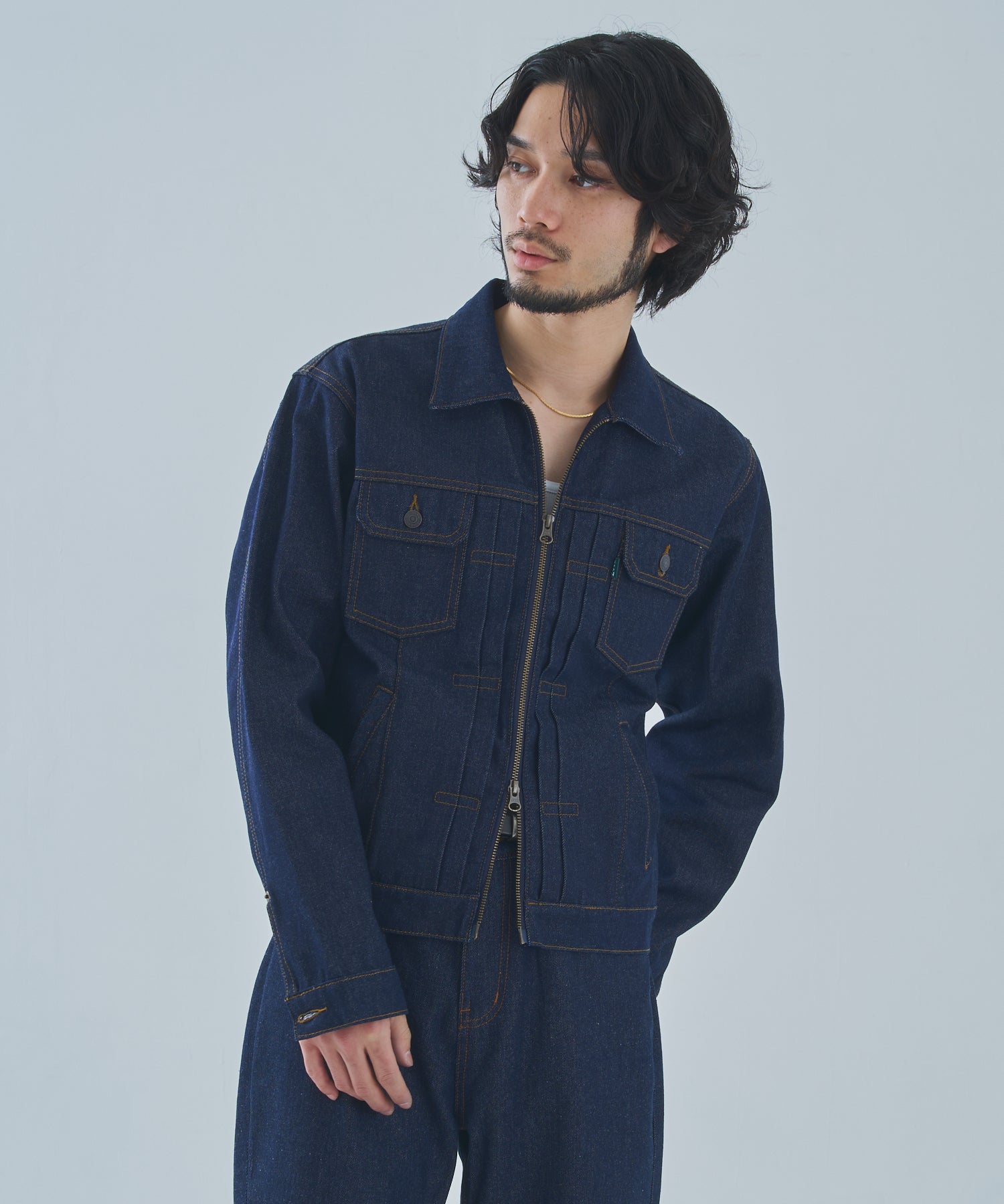 ダブルジップデニムジャケット2nd.[Indigo] – Noen