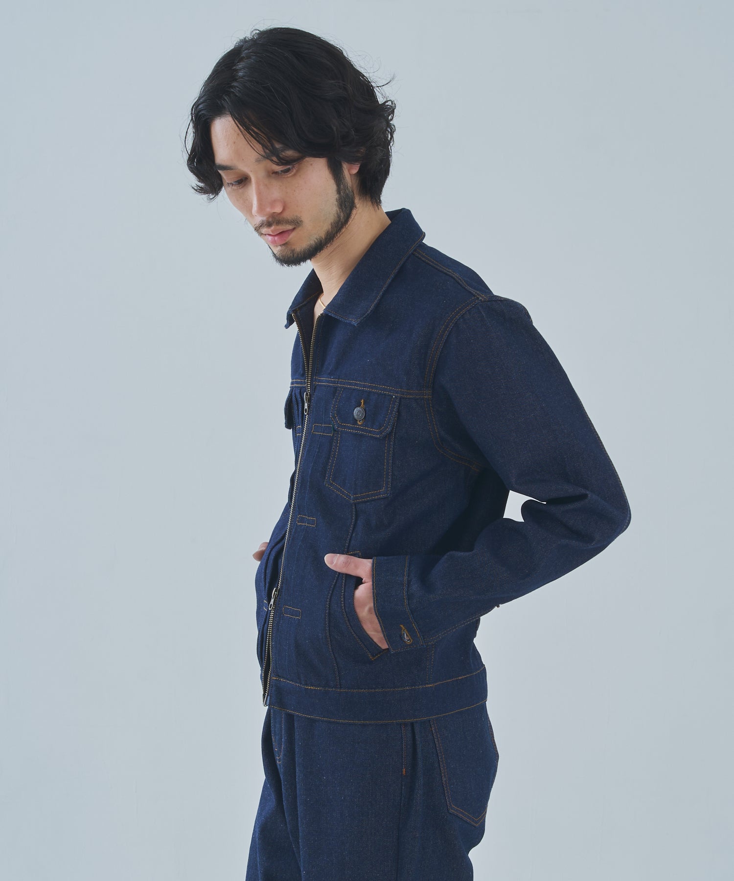 ダブルジップデニムジャケット2nd.[Indigo] – Noen