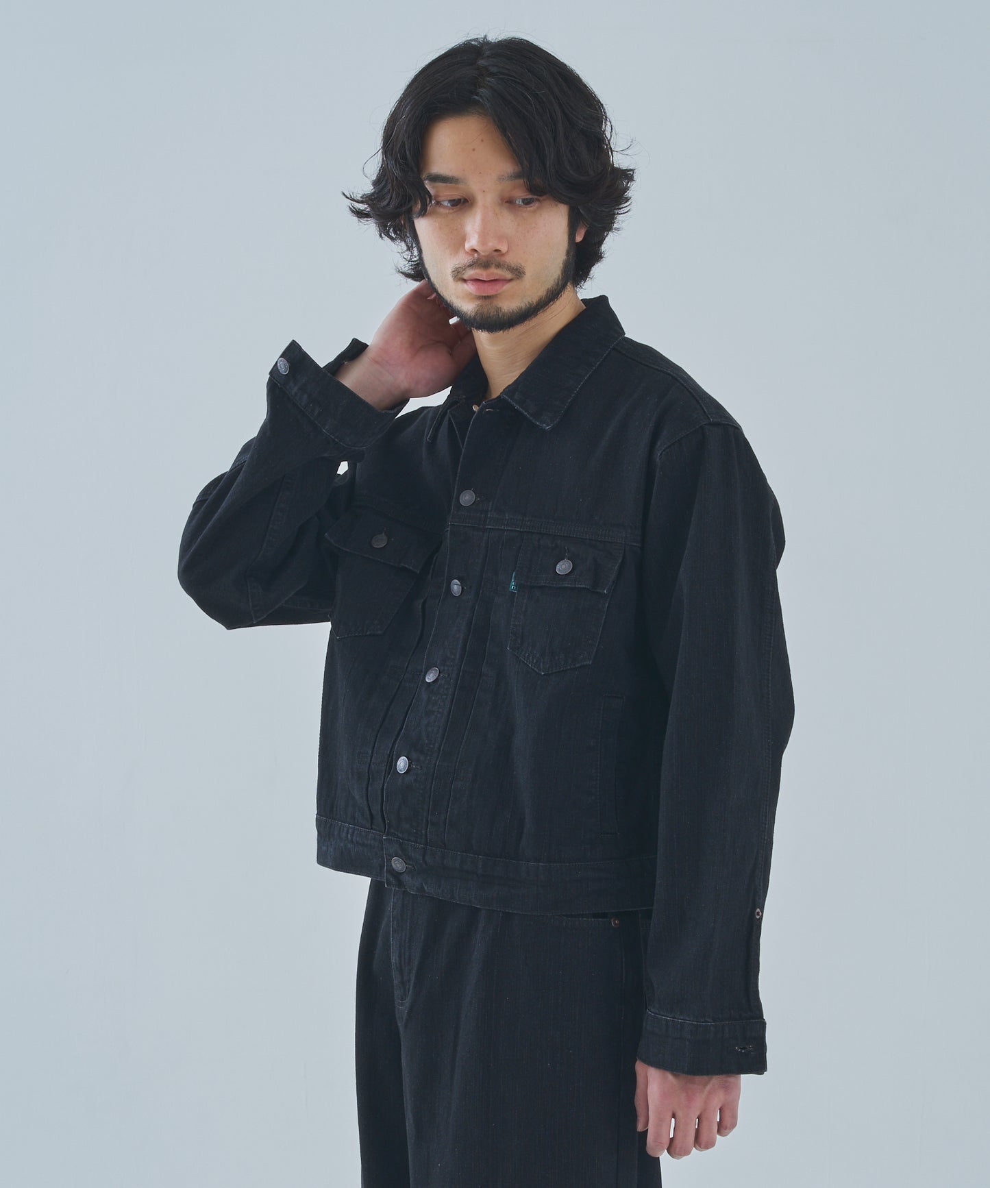 オールドフェードデニムジャケット[Black]
