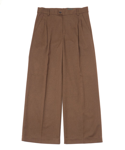 ワイドストレートスラックス[Brown]