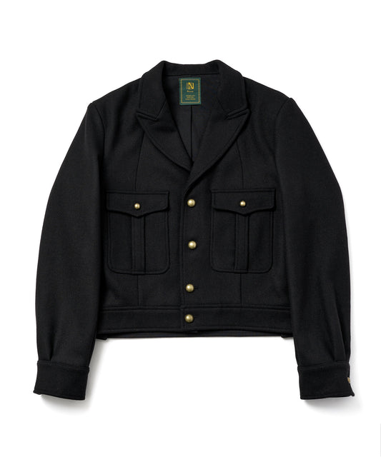 ショートリブミリタリーアイクジャケット[Black]