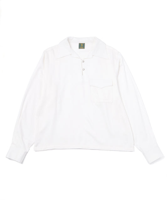 レーヨンプルオーバーシャツ[White]