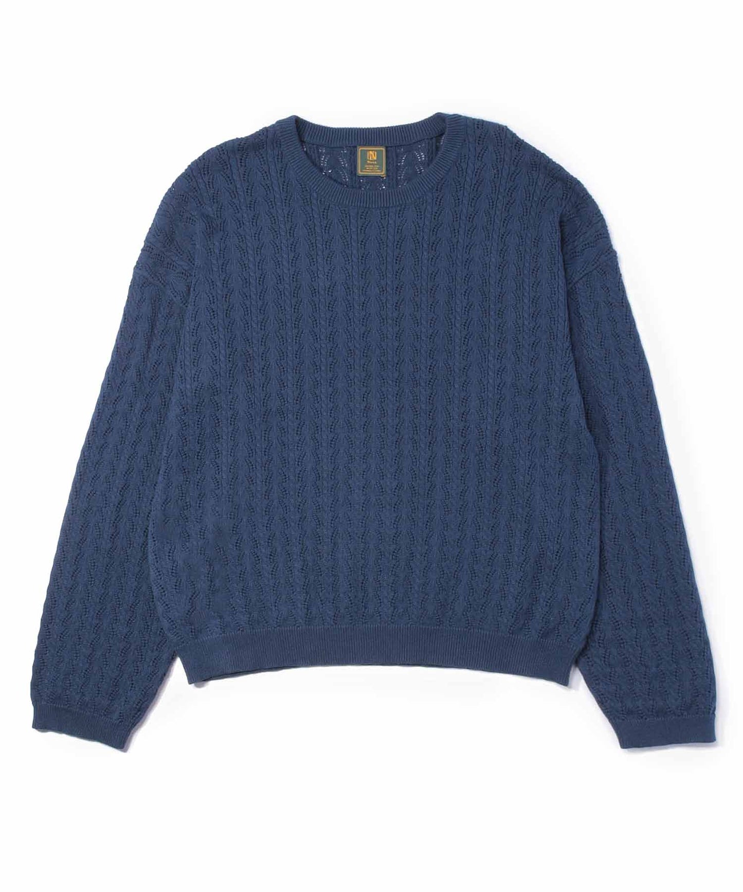 ロープメッシュサマーニット[Navy]