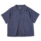 ストライプオープンカラーワークシャツ[Navy]