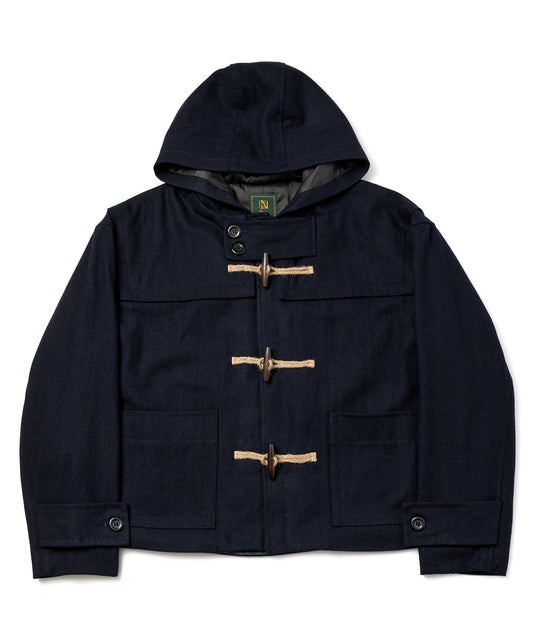 ウールメルトンダッフルブルゾン[Dark Navy]