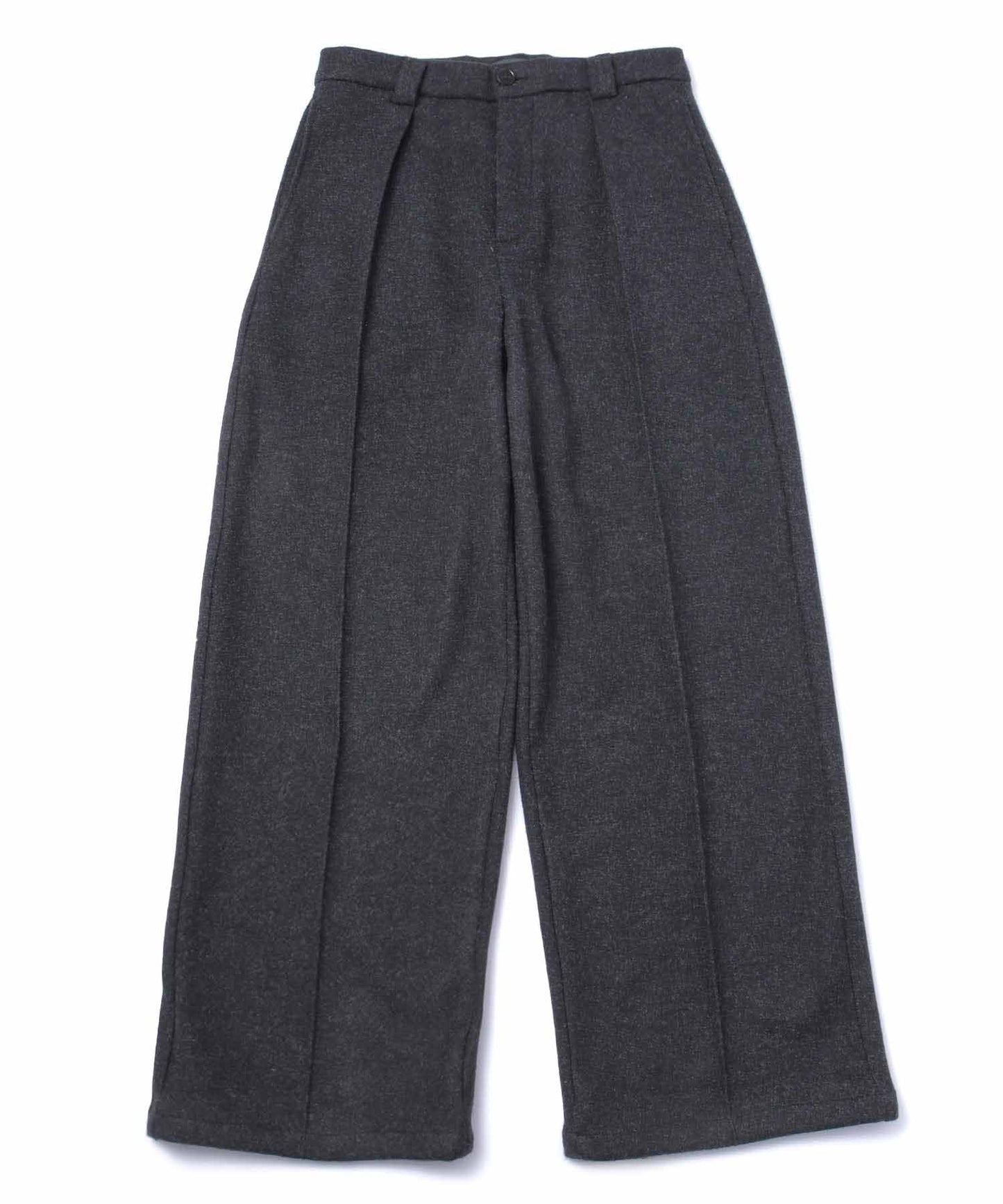 ジャージメルトンワイドスラックス[Black]【セットアップ対応】
