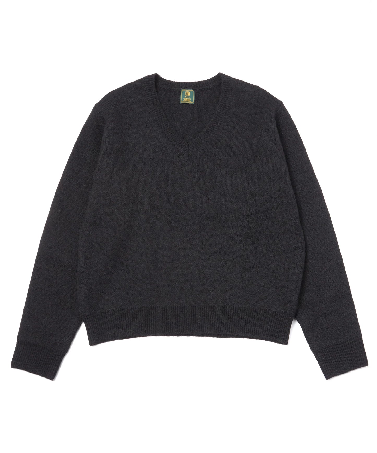 モヘアVネックニット[Black]