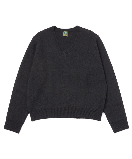 モヘアVネックニット[Black]
