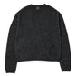 ヘンリーネックメランジウールニット[Black]