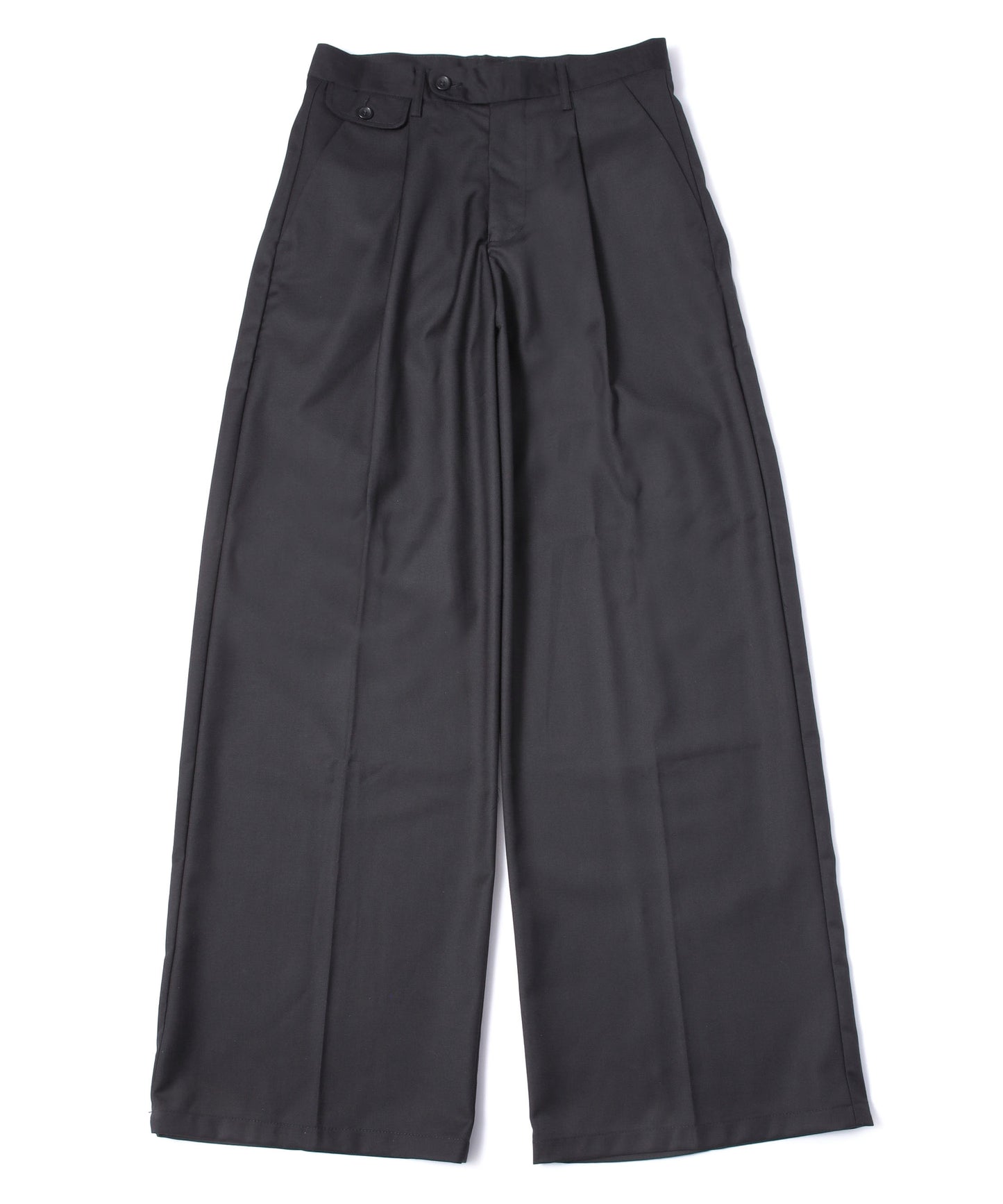 ポケットデザインストレートスラックス[Black]
