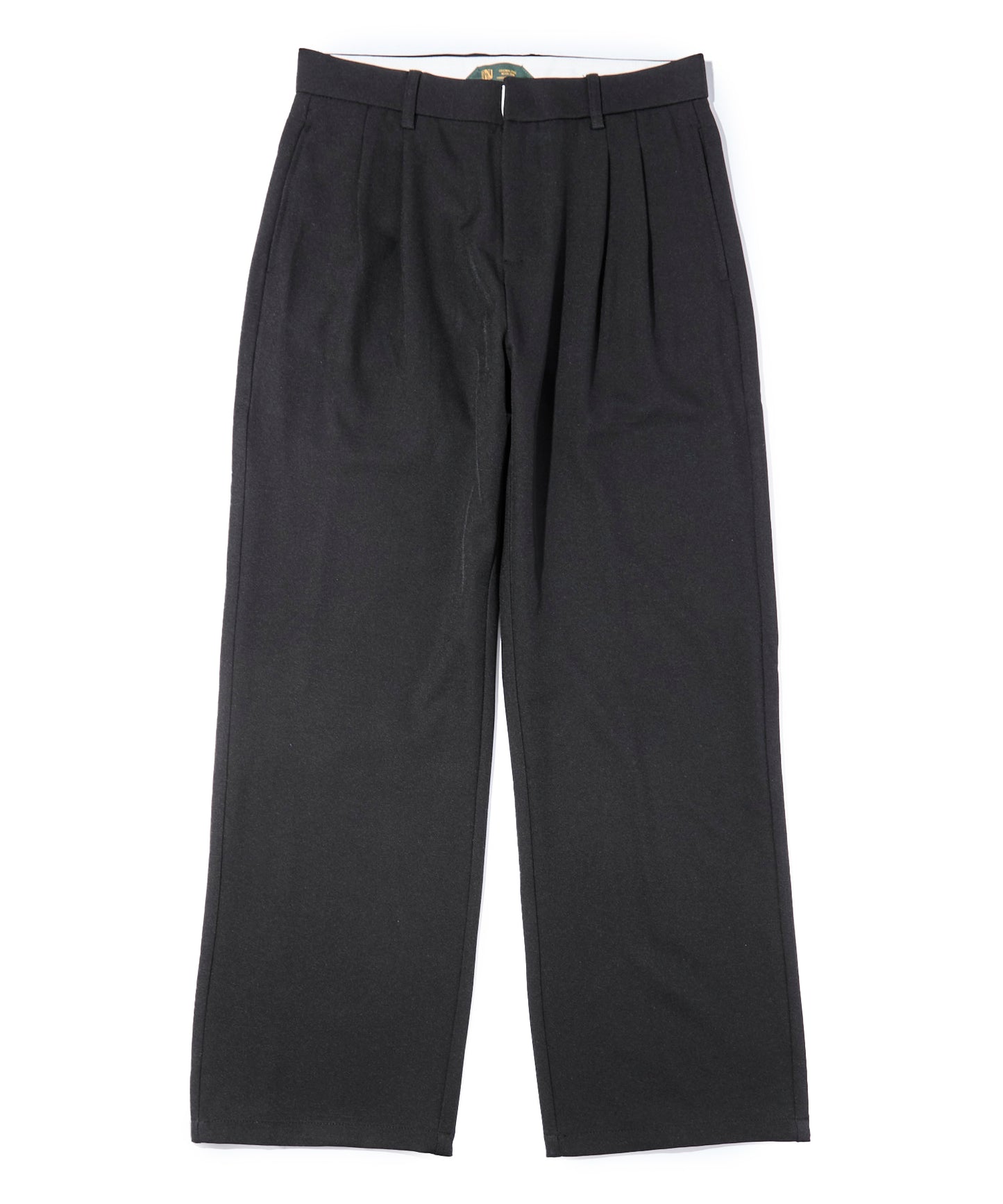ダブルタックストレートスラックス[Black]