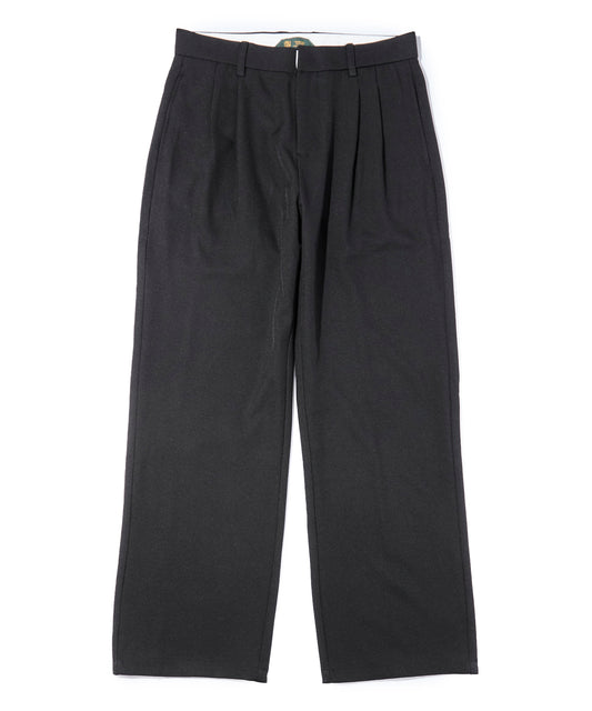 ダブルタックストレートスラックス[Black]
