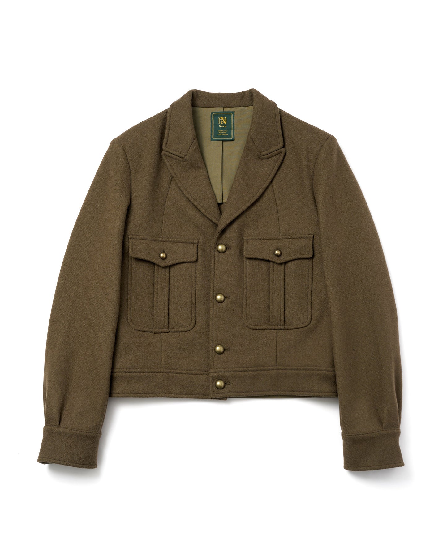 ショートリブミリタリーアイクジャケット[Khaki]