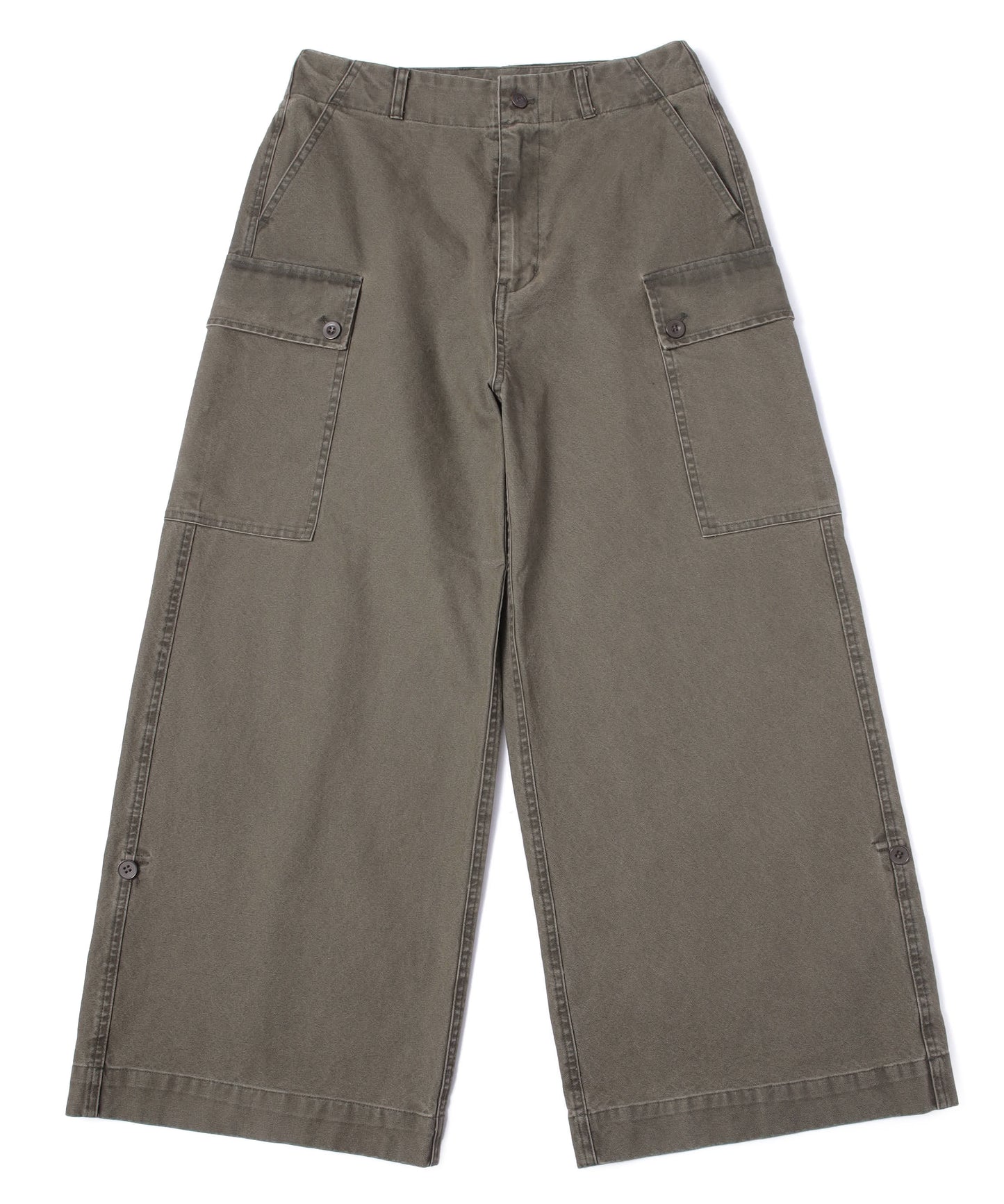 コットンウォッシュドミリタリーパンツ[Khaki]