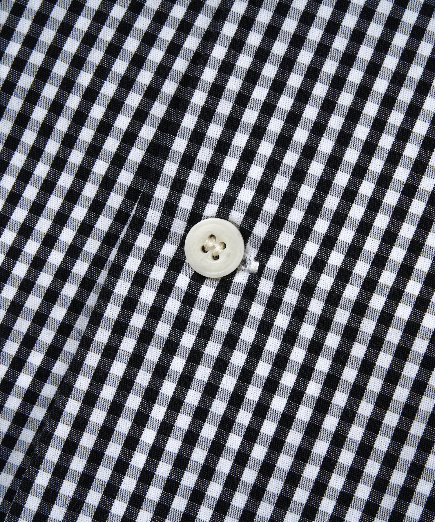 オープンカラーギンガムチェックシャツ[Black] – Noen
