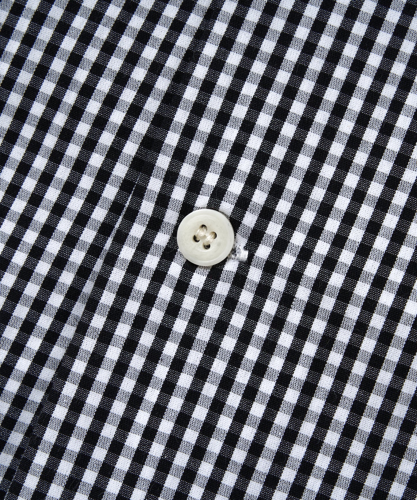 オープンカラーギンガムチェックシャツ[Black]