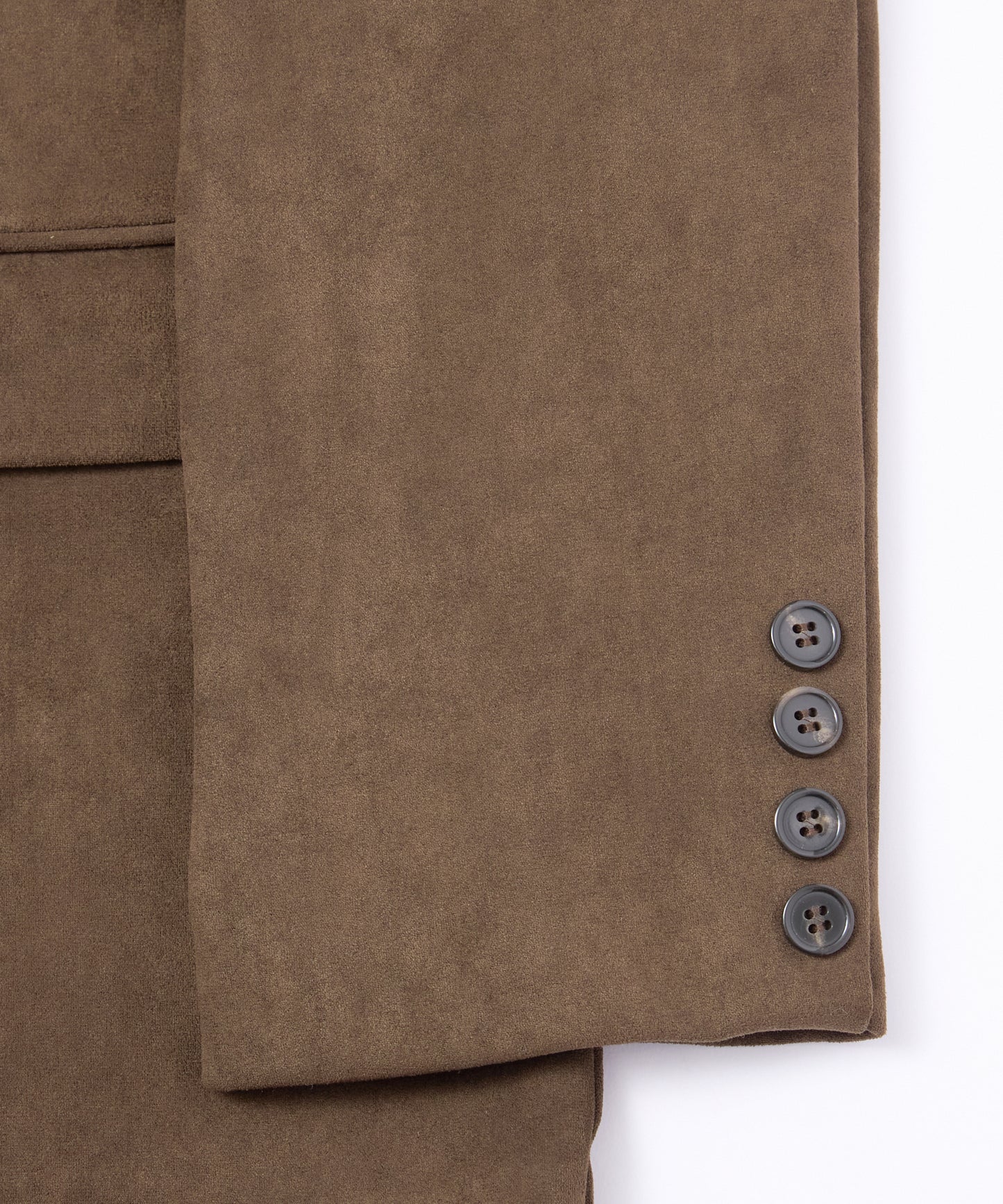 フェイクスエードテーラードジャケット[Brown]