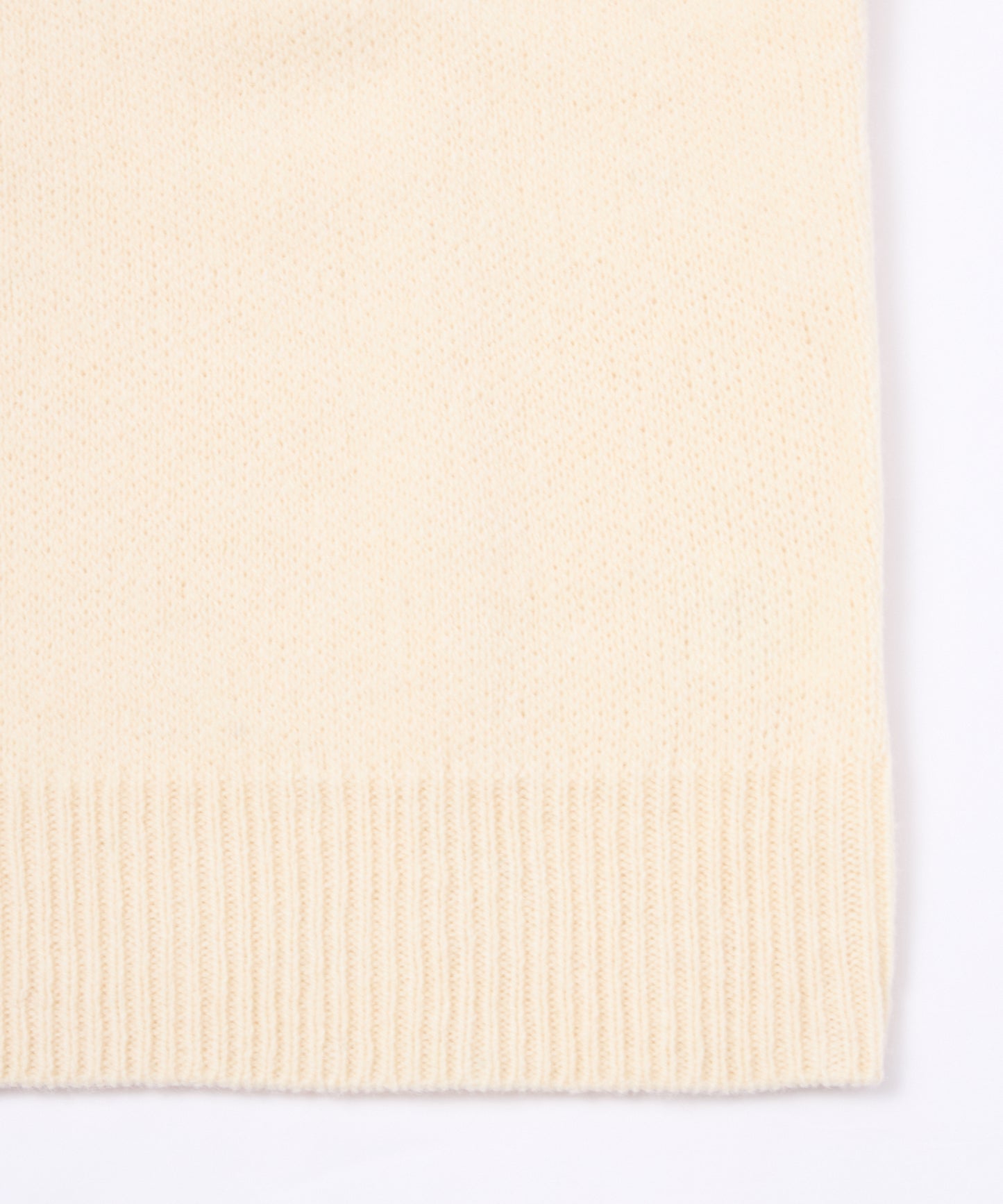 ショートリブウールニット[White]