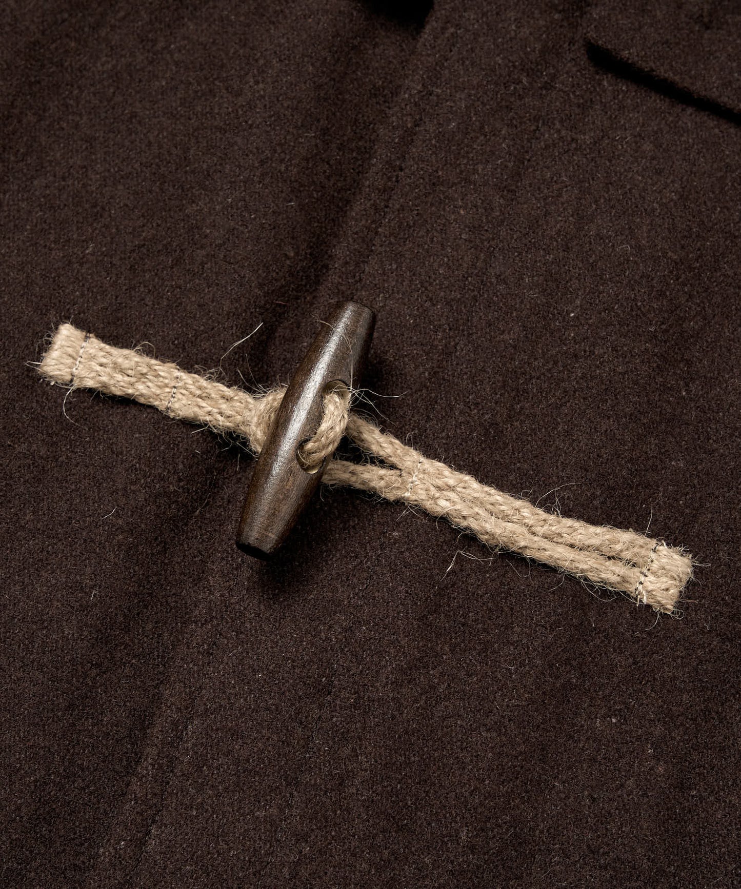 ウールメルトンダッフルブルゾン[Dark Brown]