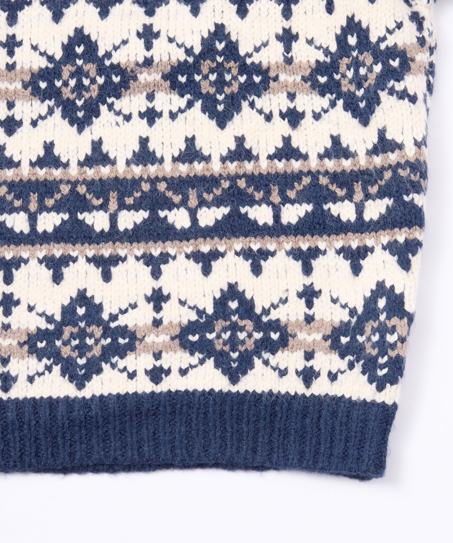 ノルディッククルーネックニット[Navy]