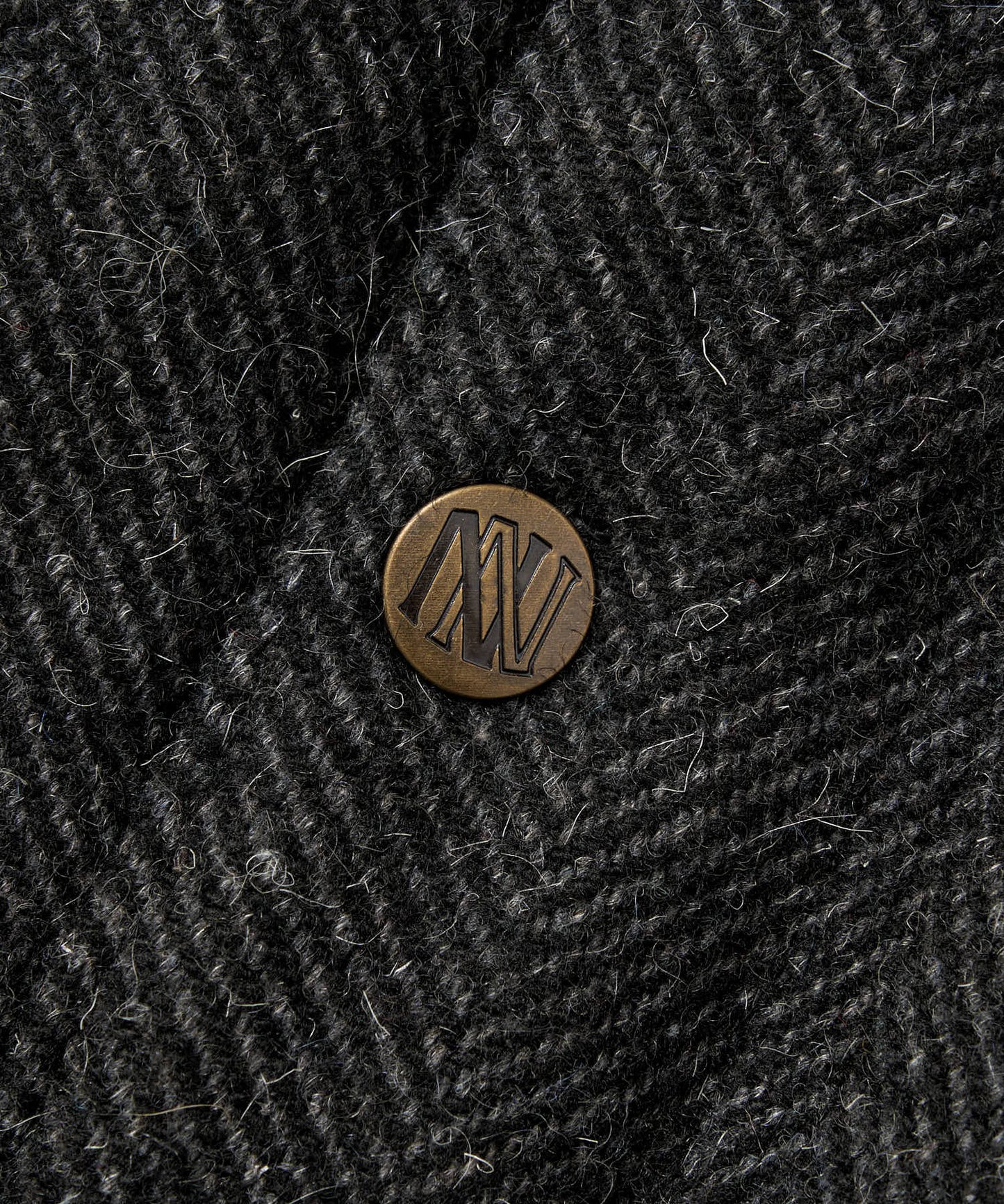 レザーヨーク中綿ツイードジャケット[Black]