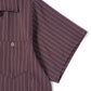 オープンカラーワークシャツ[Brown Stripe]