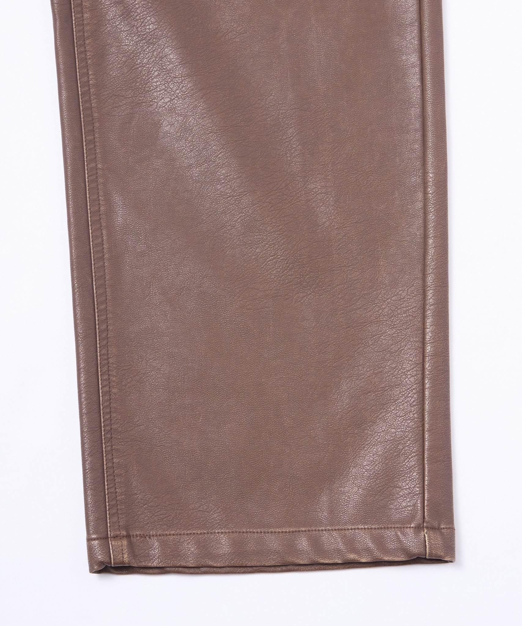 フェイクレザー5ポケットパンツ[Brown] – Noen