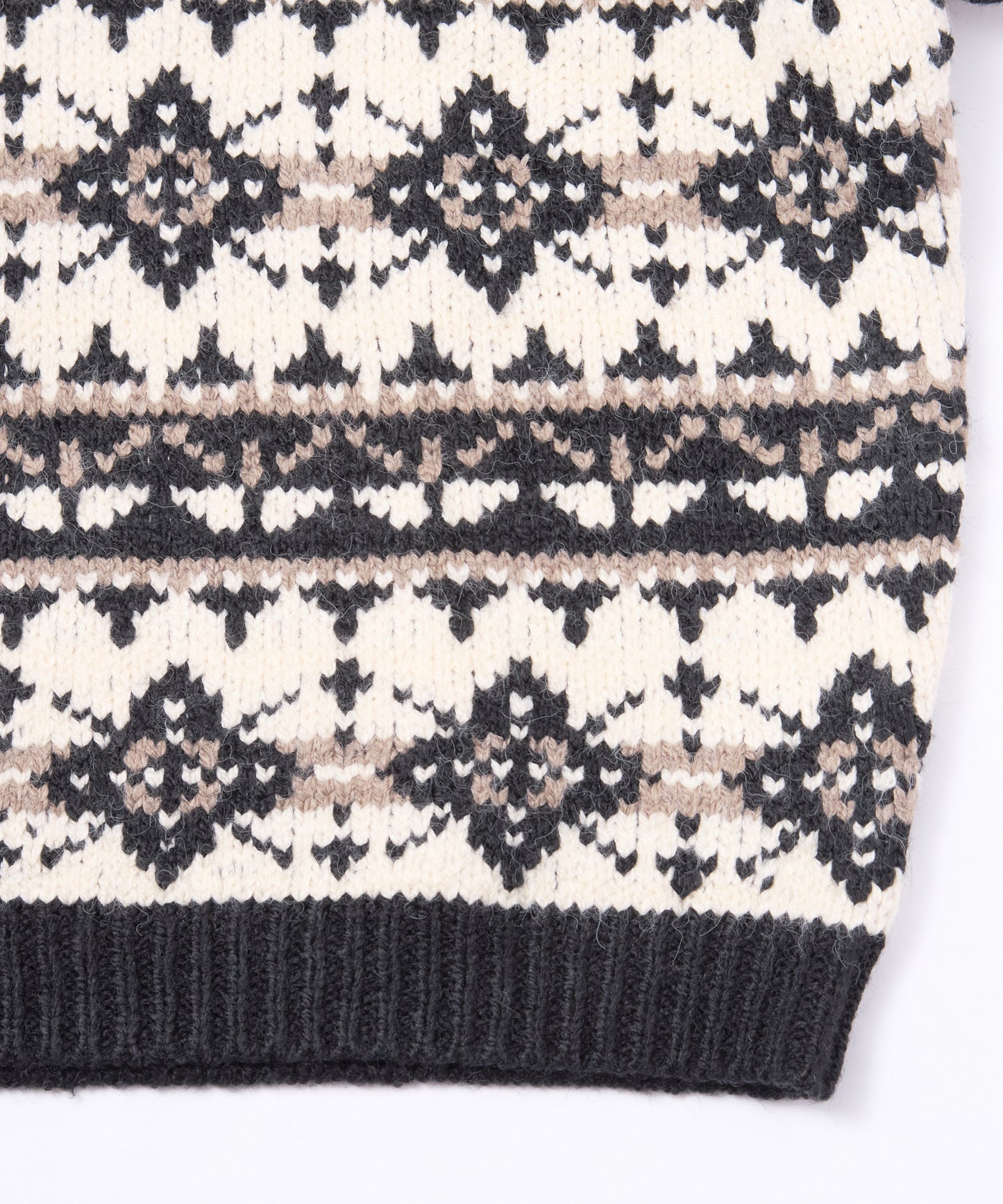 ノルディッククルーネックニット[Black]