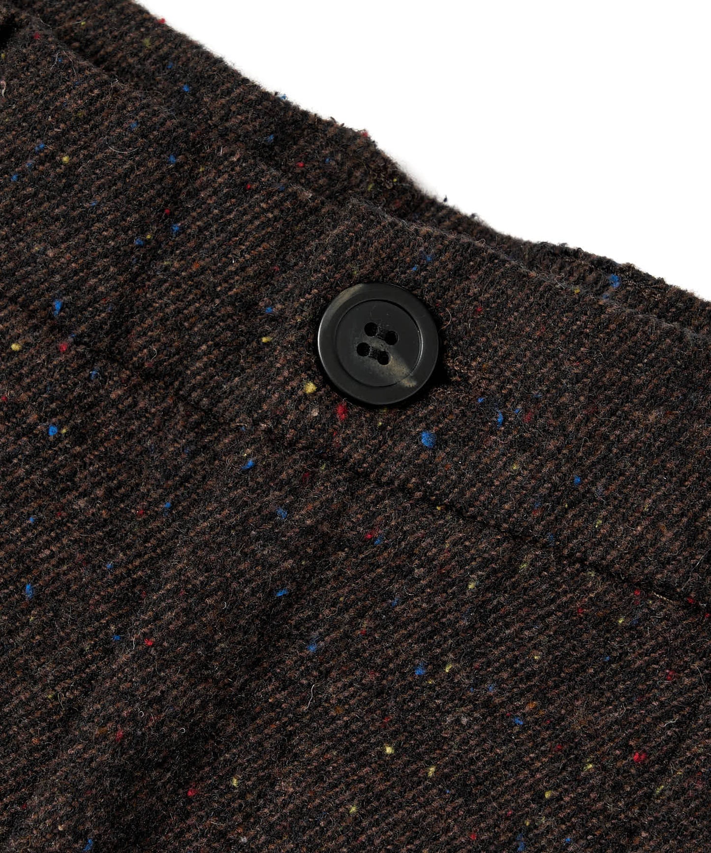 カラーネップタックワイドパンツ[Dark Brown]