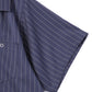 ストライプオープンカラーワークシャツ[Navy]