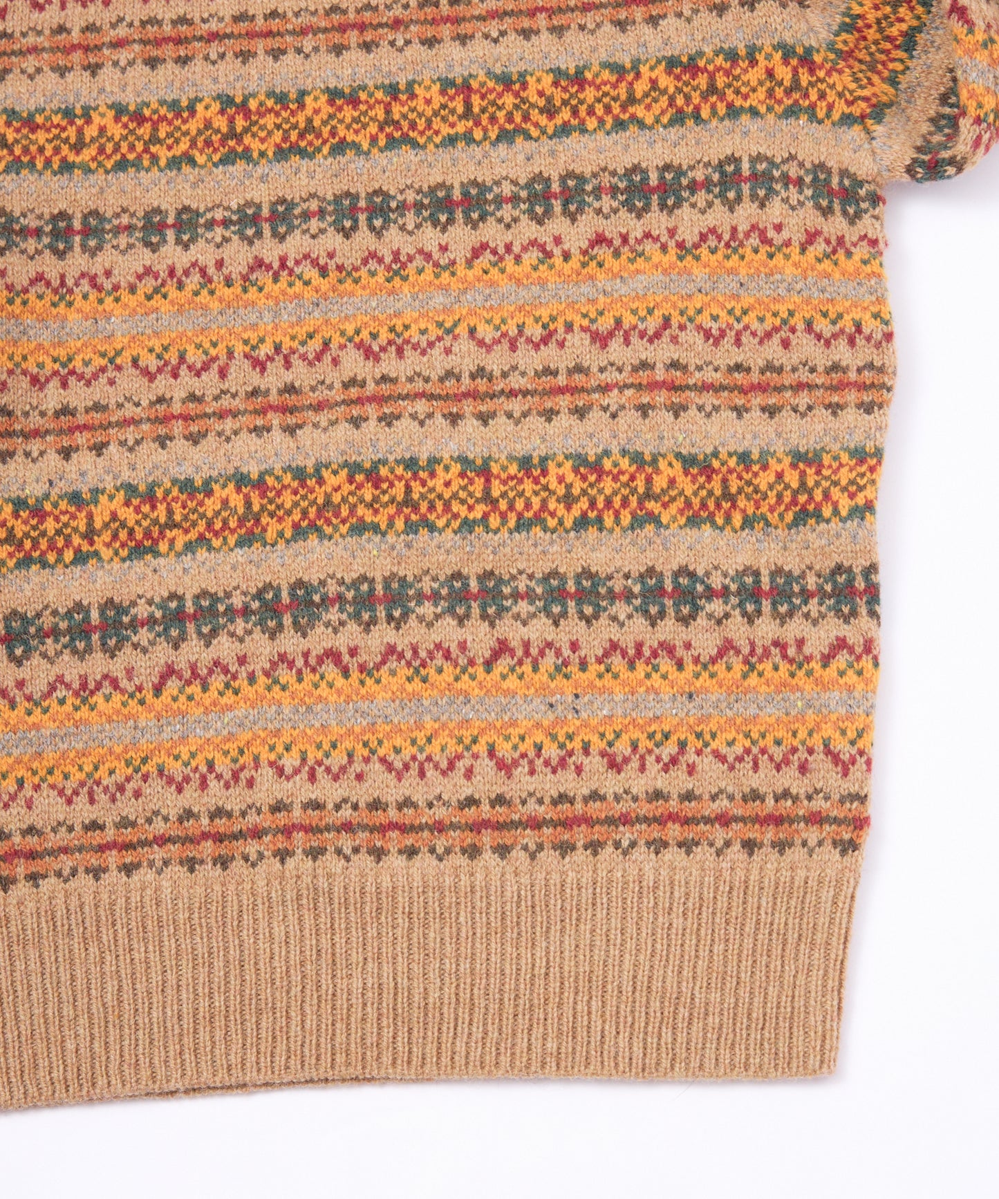 ショートリブウールニット[Nordic × Brown]