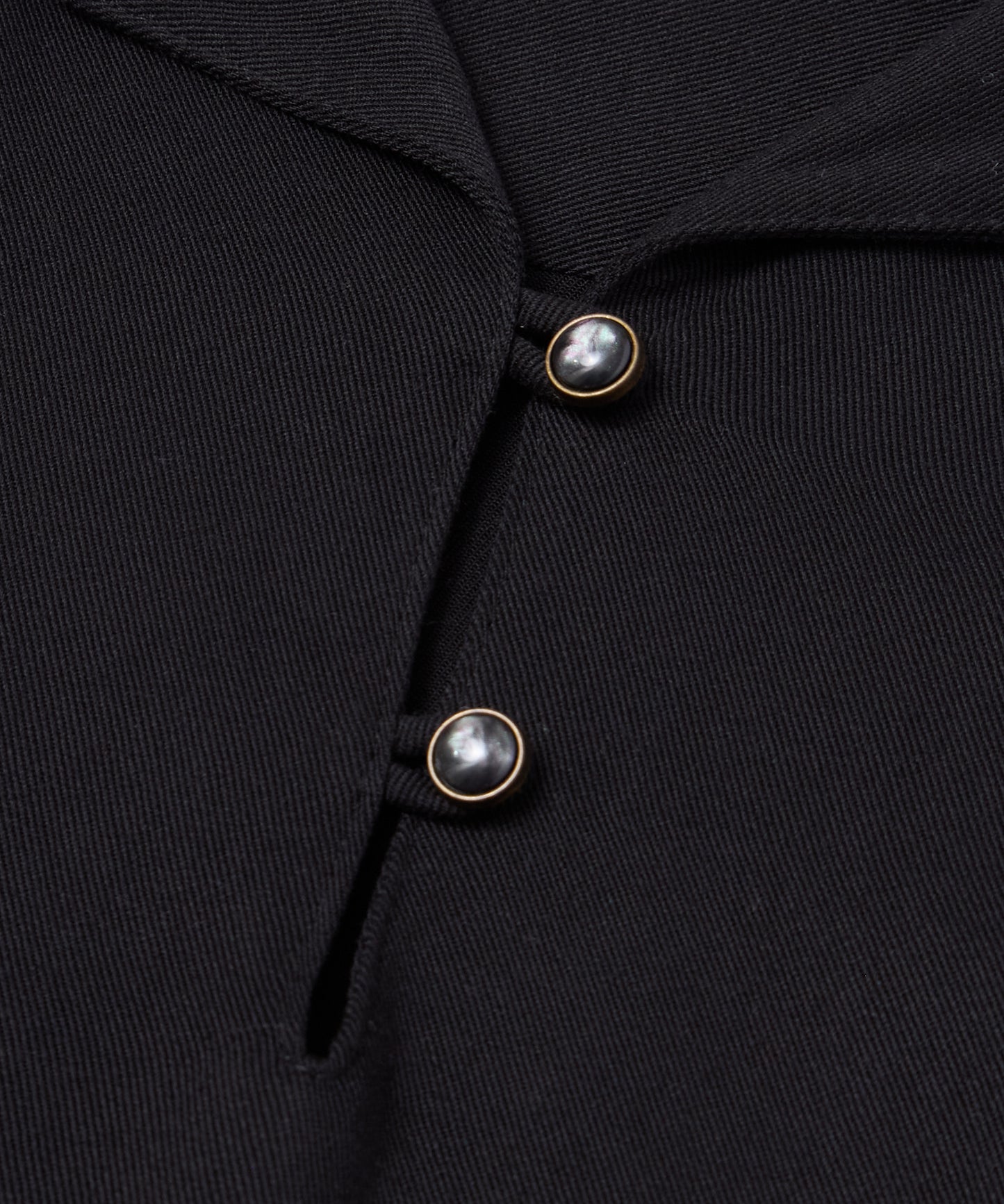 レーヨンプルオーバーシャツ[Black]