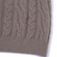 クルーネックケーブルセーター[Khaki]