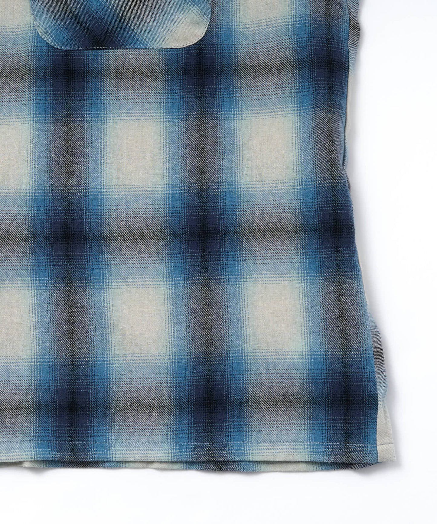 オンブレチェックシャツ[Blue]