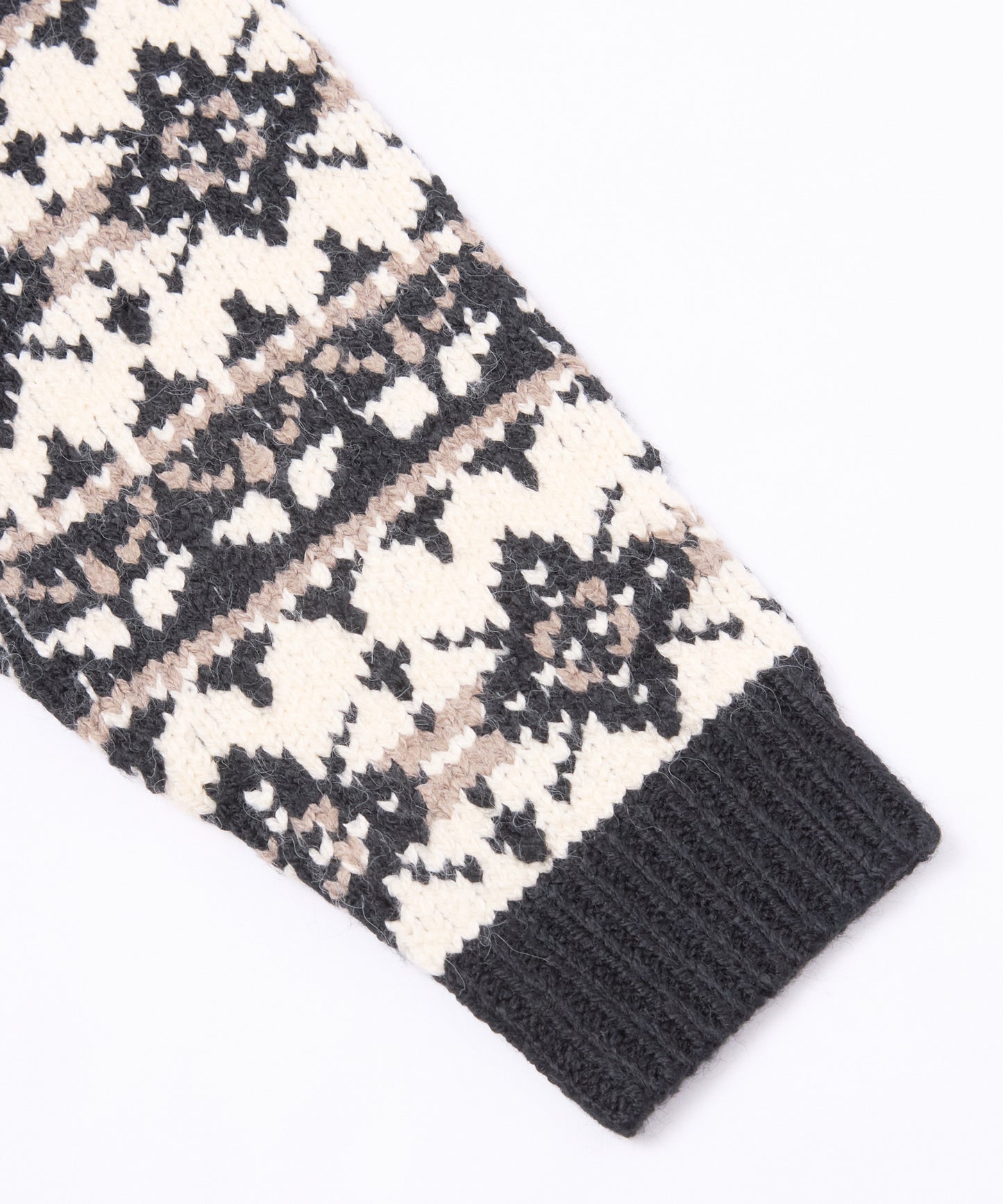 ノルディッククルーネックニット[Black]