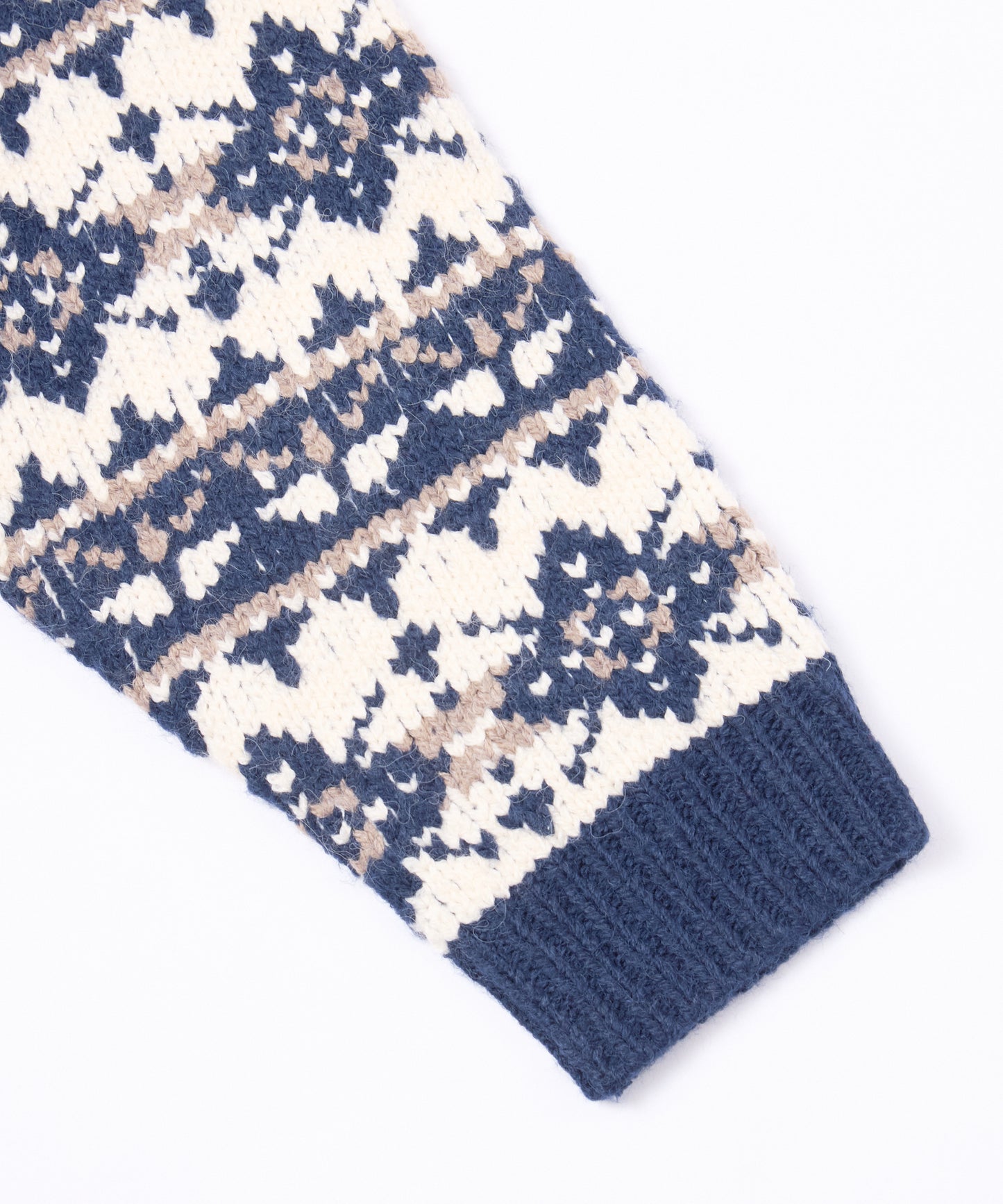 ノルディッククルーネックニット[Navy]