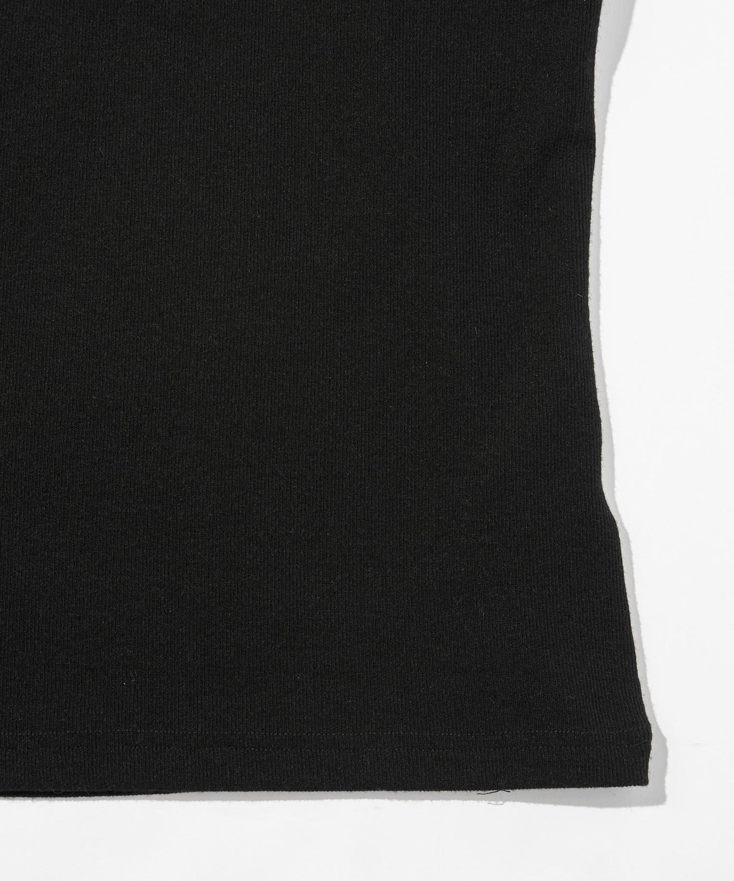 Vネックヘンリーニットソー[Black]