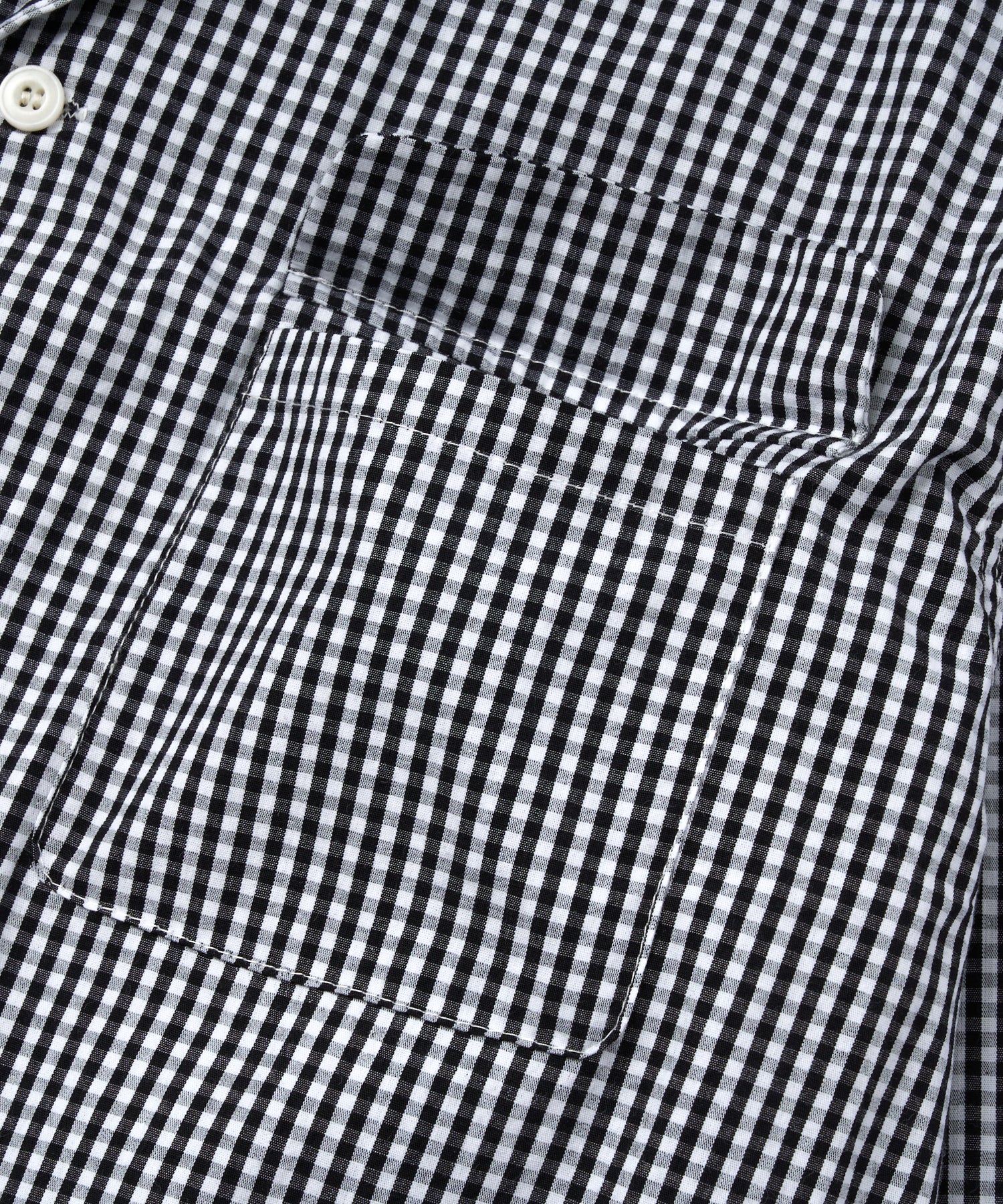オープンカラーギンガムチェックシャツ[Black] – Noen