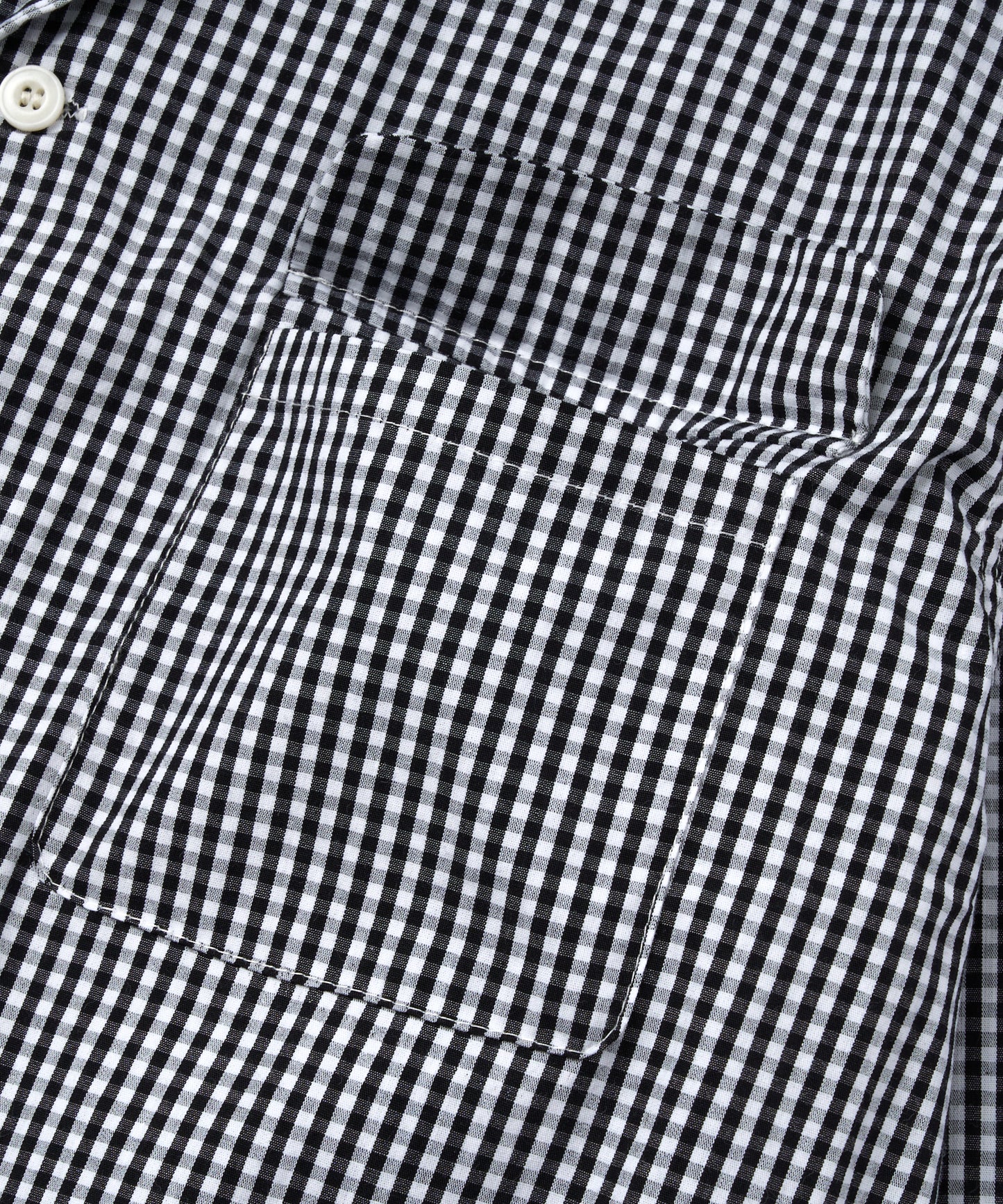 オープンカラーギンガムチェックシャツ[Black]